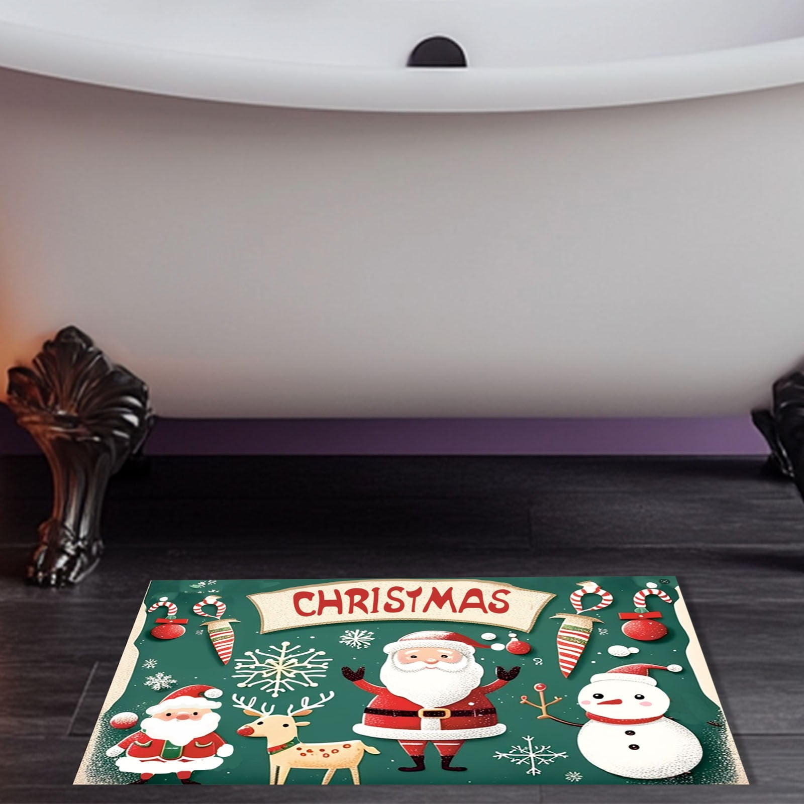 36Ã 24in Red Santa Claus Runner Rugs for Hallway,, Christmas Hat ...