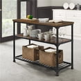 thumbnail image 1 of 36.25 x 48 x 20 in. Cassy Multifunction Island, Rustic Antique Oak & Black, 1 of 1