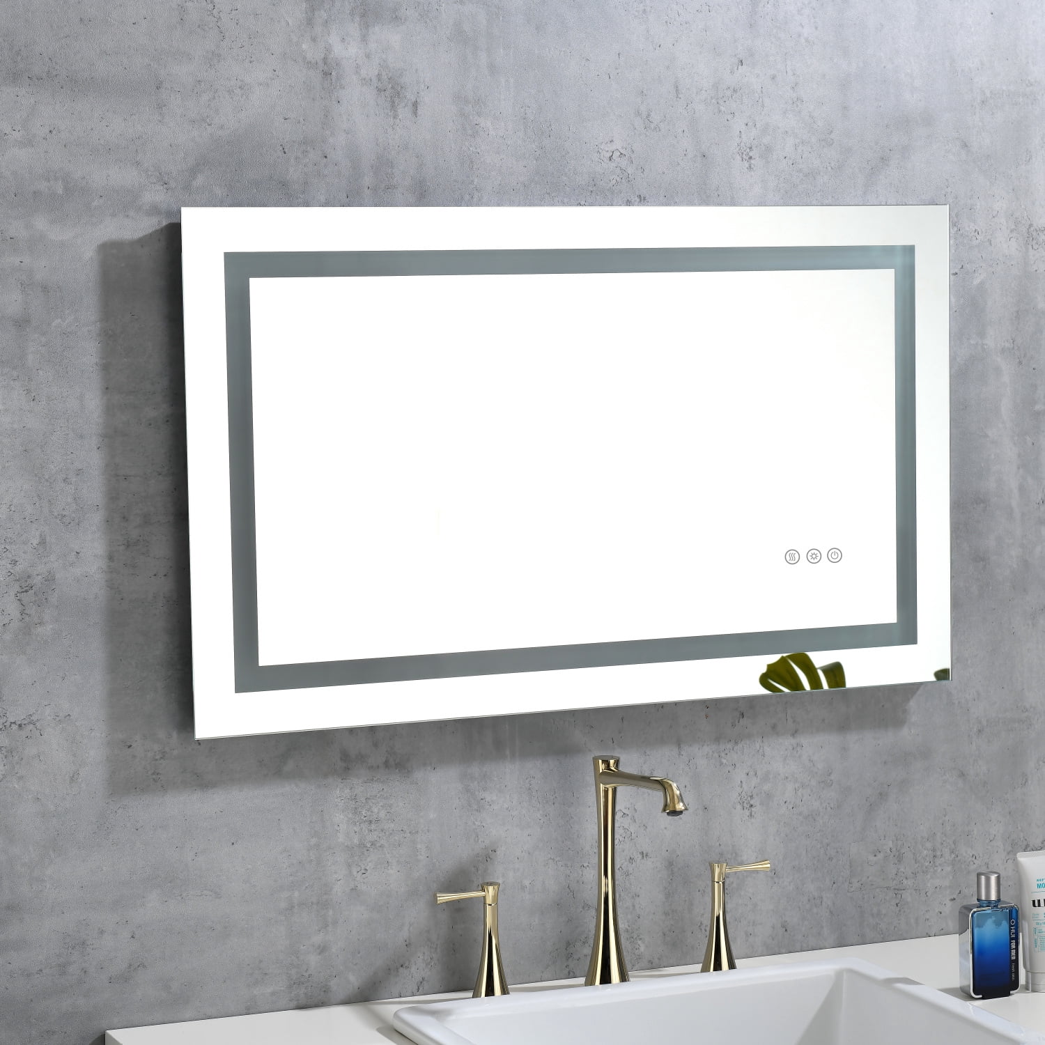 36*30in Led Mirror for Bathroom with Lights Dimmable Anti-Fog Lighted Bathroom Mirror with Smart ...