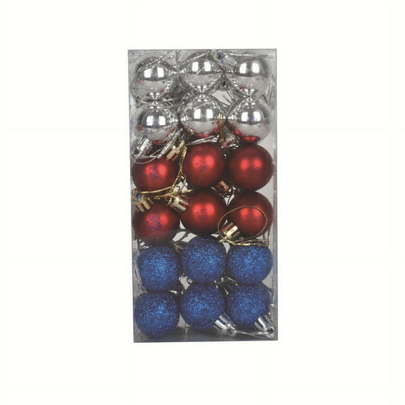36 30mm Christmas Balls Ornaments Essential Christmas Tree Decorations Shatterproof Indoor for The Home Holiday Party Decoration