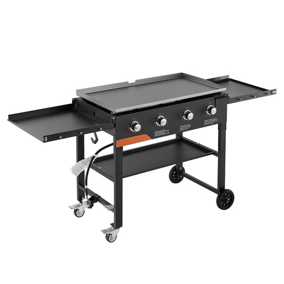 36" 4-Burner Propane Griddle, 60K BTU, Foldable, Wheels