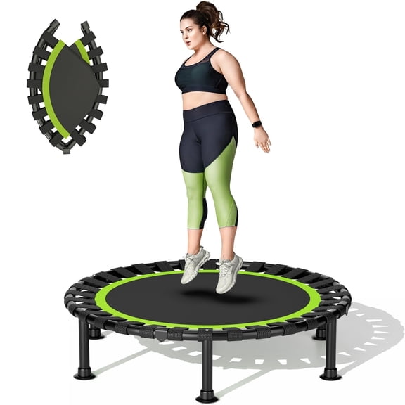 36"/40"/48" Rebounder Trampoline for Adults & Kids, 440lbs Capacity Indoor Fitness Workout Exercise Equipment