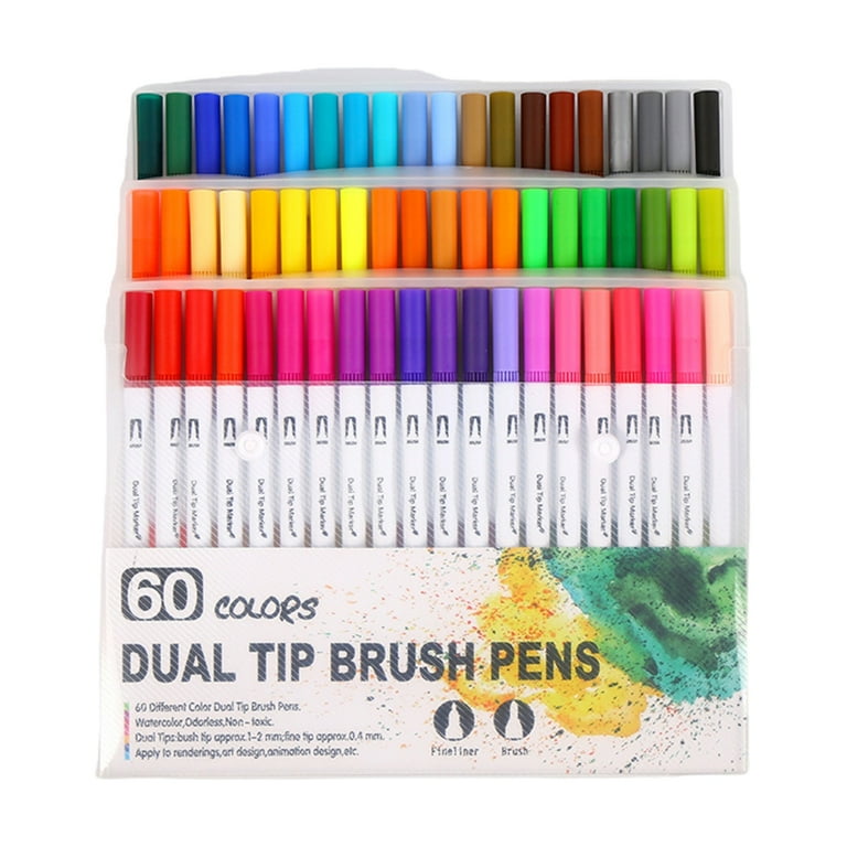 36/48/60/72/100 Colors Double Ends Brush Pen Marker Set Felt Tip