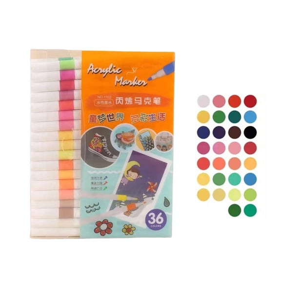 36/48/60 Colors Acrylic Pen Acrylic Marker Drawing Pens Colouring Pen Art Supplies for Rock Painting Glass
