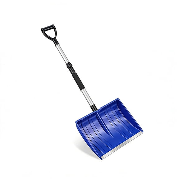36.5" Snow Shovel for Snow Removal, Heavy Duty Snow Pusher with Ergonomic D-Grip Handle, 16" Wide Blade with Metal Wear Strip for Driveway, Sidewalk and Deck, Lightweight & Durable