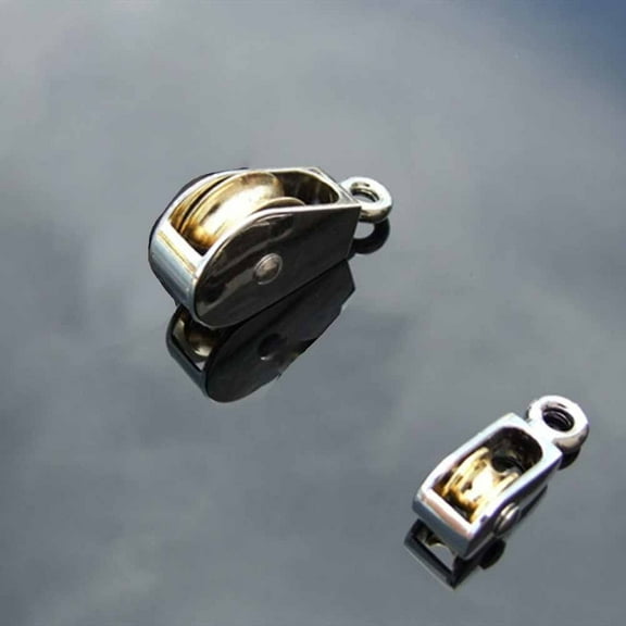 36/52/75Mm Sheave Zinc Alloy Fixed Pulley Crown Block Mini Single Pulley For Diy 52Mm