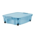 thumbnail image 1 of 36.5QT Underbed Locking Lid with 360 Degree Swivel Wheels - Blue, 1 of 1