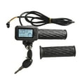 thumbnail image 1 of 36-60V E-Bike Grip Throttle With LCD Display Key Lock Fit Easy Install Handlebar Power Indicator For Electric Bike Scooter Motor, 1 of 6