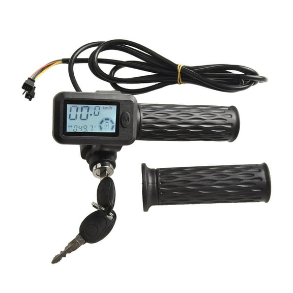 36-60V E-Bike Grip Throttle With LCD Display Key Lock Fit Easy Install Handlebar Power Indicator For Electric Bike Scooter Motor