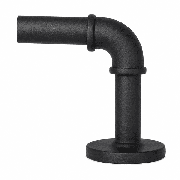 36-66 Inch Double Curtain Rod, Black Industrial Pipe Wraparound Design, Textured Steel for Indoor Outdoor Use, 3/4 and 5/8 Inch Diameter