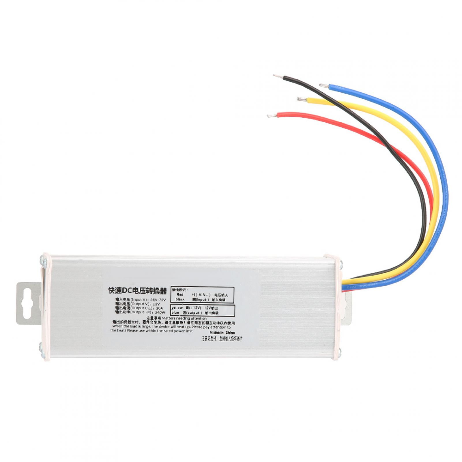 36-72V to 12V, 20A, 240W, DC Converter Adapter, Voltage Transformer