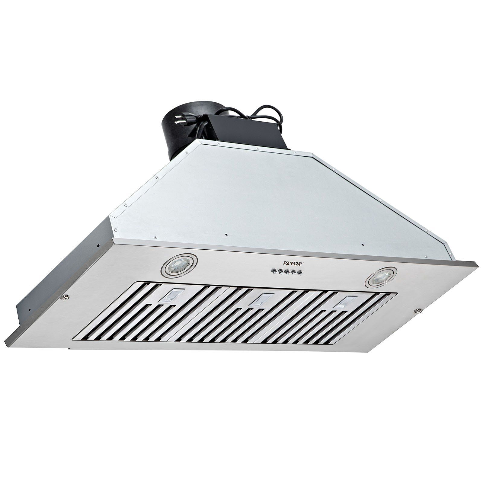 36" 800CFM Stainless Steel Range Hood - 3-Speed, LED Lights, Baffle Filters, Ducted/Ductless Convertible, ETL Certified for Kitchen Ventilation