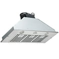thumbnail image 1 of 36" 800CFM Stainless Steel Range Hood - 3-Speed, LED Lights, Baffle Filters, Ducted/Ductless Convertible, ETL Certified for Kitchen Ventilation, 1 of 11