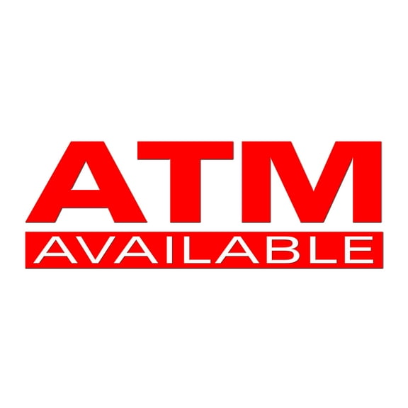 36" ATM DECAL sticker automatic tell machine bank machine auto teller cash here