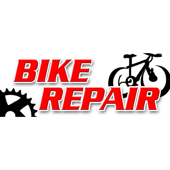 36" BIKE REPAIR DECAL sticker bicycle shop repair rental cycle helmet
