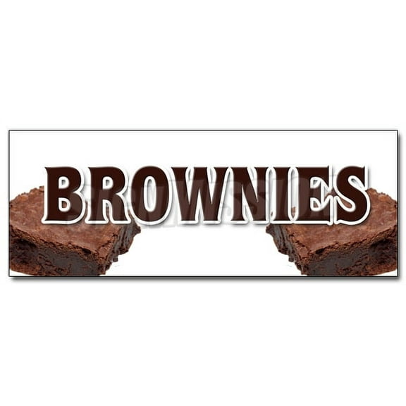 36" BROWNIES DECAL sticker bakery chewy warm homemade best chocolate blondies