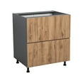 thumbnail image 1 of 36" Base Cabinet-Double Door-Two Drawer-with Natural Teak door, 1 of 4