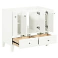 thumbnail image 1 of 36'' Bathroom Cabinet - Solid Wood Structure & Panels. 2 Drawers, 4 Doors. Spacious Storage Compartment Vanity Frame Boards. Adjustable Shelf Arrangements. Smooth Operation, 1 of 4