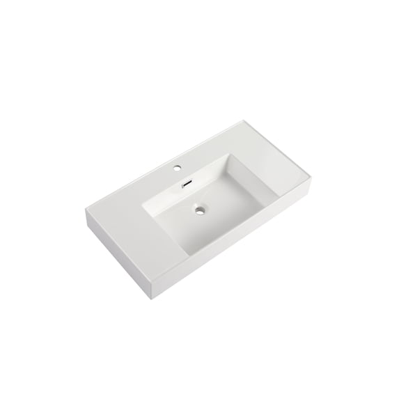 36" Bathroom Resin Sink Vanity Top | Contemporary Design for Bathroom Upgrades | Durable Resin Finish | Addresses Sink Performance Decline