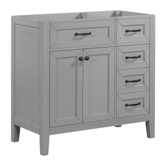 36" Bathroom Vanity Cabinet | MDF Boards, Ample Storage | For Daily Bathroom Use
