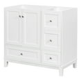 thumbnail image 1 of 36" Bathroom Vanity Cabinet With 2 Doors Pull In/Out Drawers Free Standing Solid Wood Frame Bathroom Vanity For Bathroom Garage Garden (Sink Not Included), 1 of 9