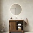 thumbnail image 1 of 36" Bathroom Vanity Sink, Dark Walnut Cabinet. Sintered Stone Counter, Ceramic Basin. And Practical Storage Option Cabinet With Finish. Spacious, 1 of 2