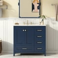 thumbnail image 1 of 36'' Bathroom Vanity with Sink, Freestanding Bathroom Cabinet with 4 Drawers and Soft-closing Hinge, Modern Bathroom Vanity with Wood Frame, Painted Finish, 1 of 9