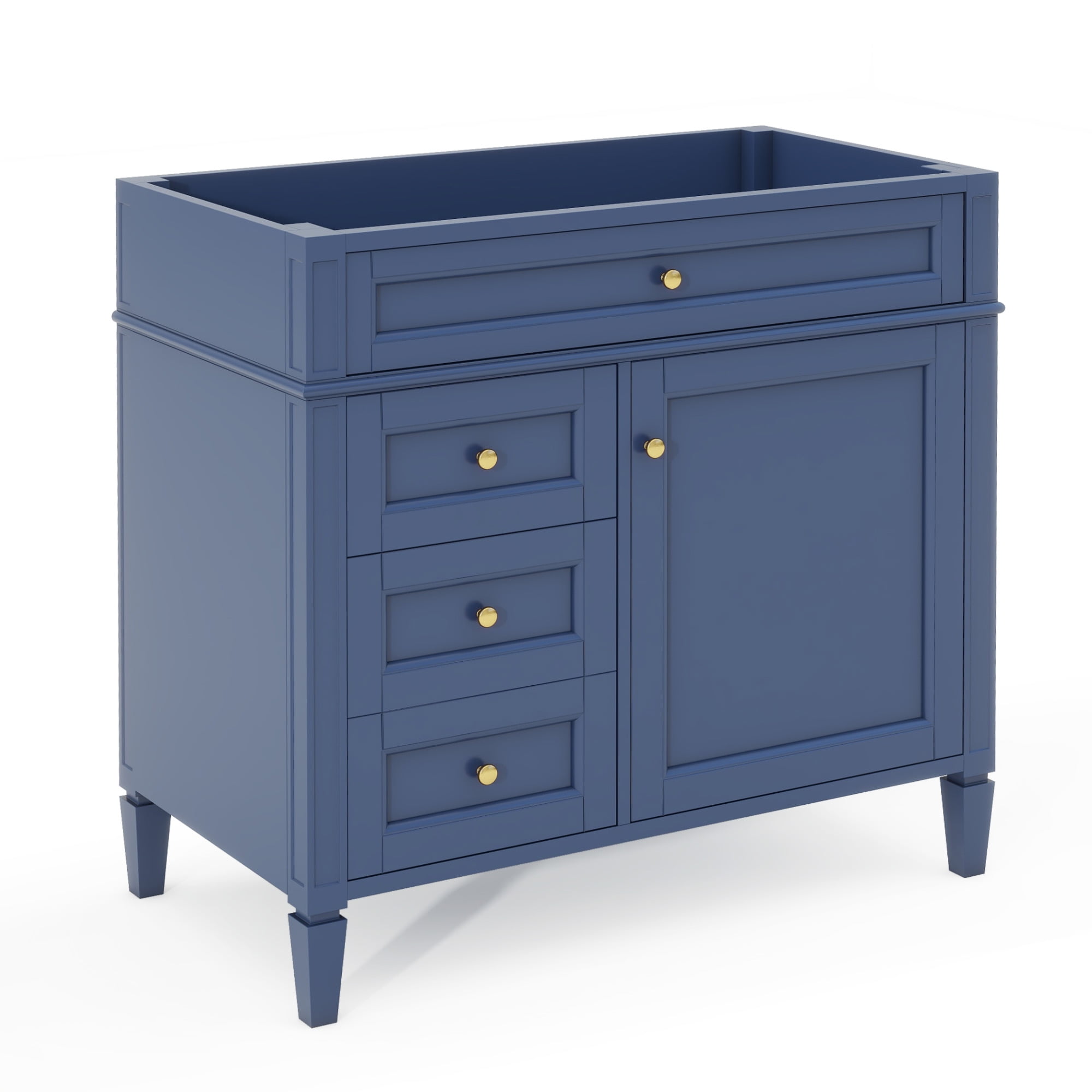 36" Bathroom Vanity With 2 Drawers 1 Tipout Drawer Modern Minimalist