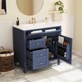 36'' Bathroom Vanity With Top Sink, Modern Wooden Bathroom Storage