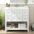 36" Bathroom Vanity With Under Mount Sink, Free Standing Vanity Set ...