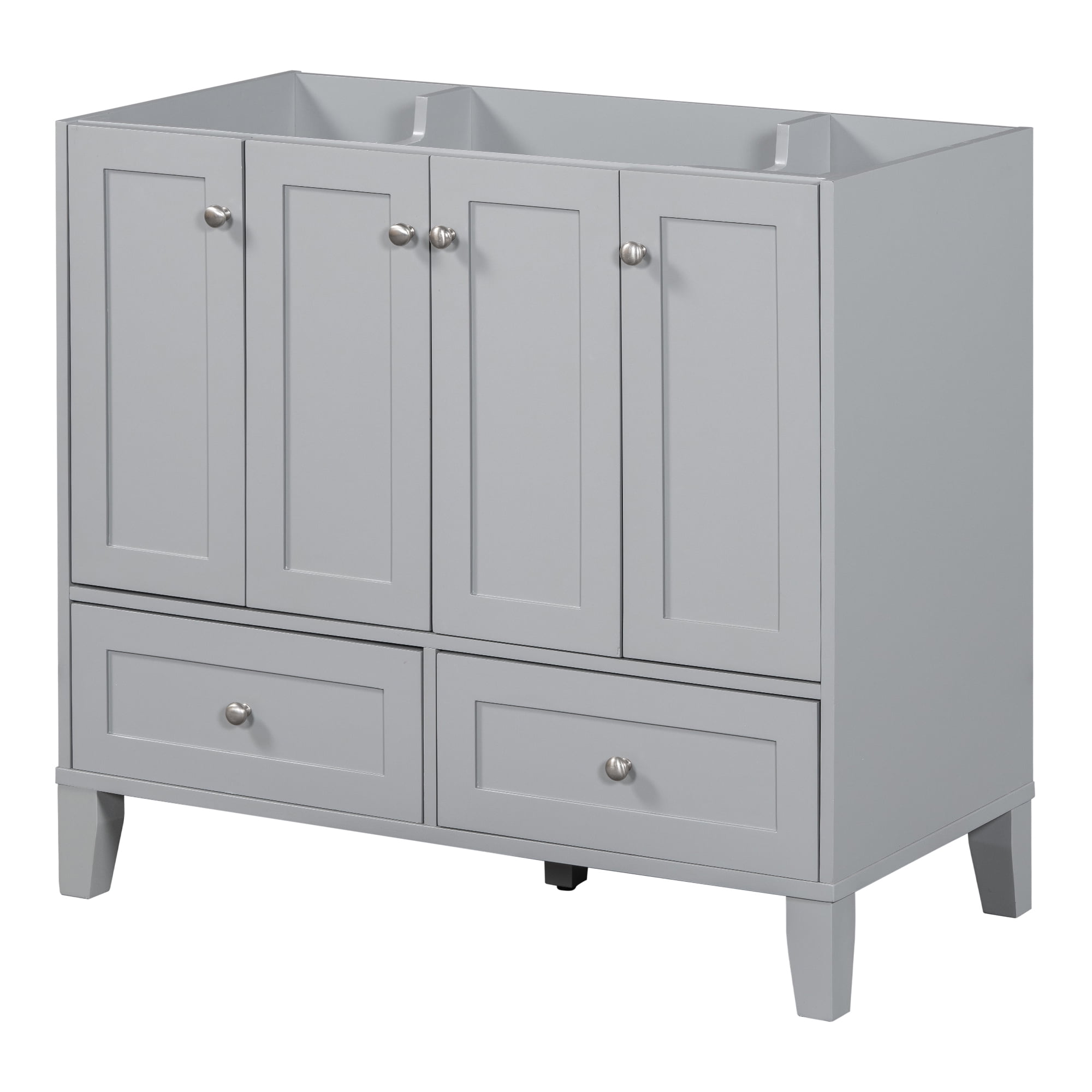 36'' Bathroom Vanity Without Countertop,Solid Wood Frame Bathroom Storage Only