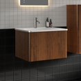 36" Bathroom Vanity with Sink, Modern Floating Vanity with Push Open
