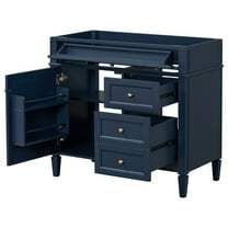 36'' Bathroom Vanity with Top Sink, Modern Bathroom Storage Cabinet with 2 Drawers and a Tip-out Drawer, Single Sink Bathroom Vanity