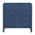 thumbnail image 1 of 36" Bathroom Vanity without Sink, Cabinet Base Only, Bathroom Cabinet with Drawers, Solid Frame and MDF Board, Blue, 1 of 12