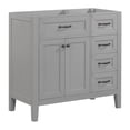 thumbnail image 1 of 36-inch bathroom vanity cabinet base, solid frame with MDF board, bathroom cabinet with drawers, sink not included, 1 of 9
