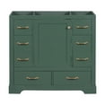 thumbnail image 1 of 36" Bathroom Vanity without Sink, Cabinet Base Only, Six Drawers, Multi-Functional Drawer Divider, Adjustable Shelf, Green, 1 of 12