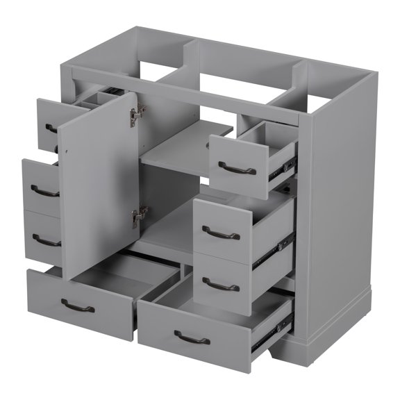 36" Bathroom Vanity without Sink Grey