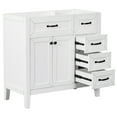 thumbnail image 1 of 36" Bathroom Vanity without Sink, Modern Bathroom Storage Cabinet with One Cabinet and Drawers, Bathroom Vanity Base Only, Solid Frame and MDF Board, Easy to Install, White, 1 of 7