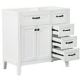 thumbnail image 1 of 36" Bathroom Vanity without Sink, Modern Storage Cabinet with Double Doors & 3 Drawers, Freestanding Rectangular Vanity with Solid Frame, Cabinet Base Only, White, 1 of 7