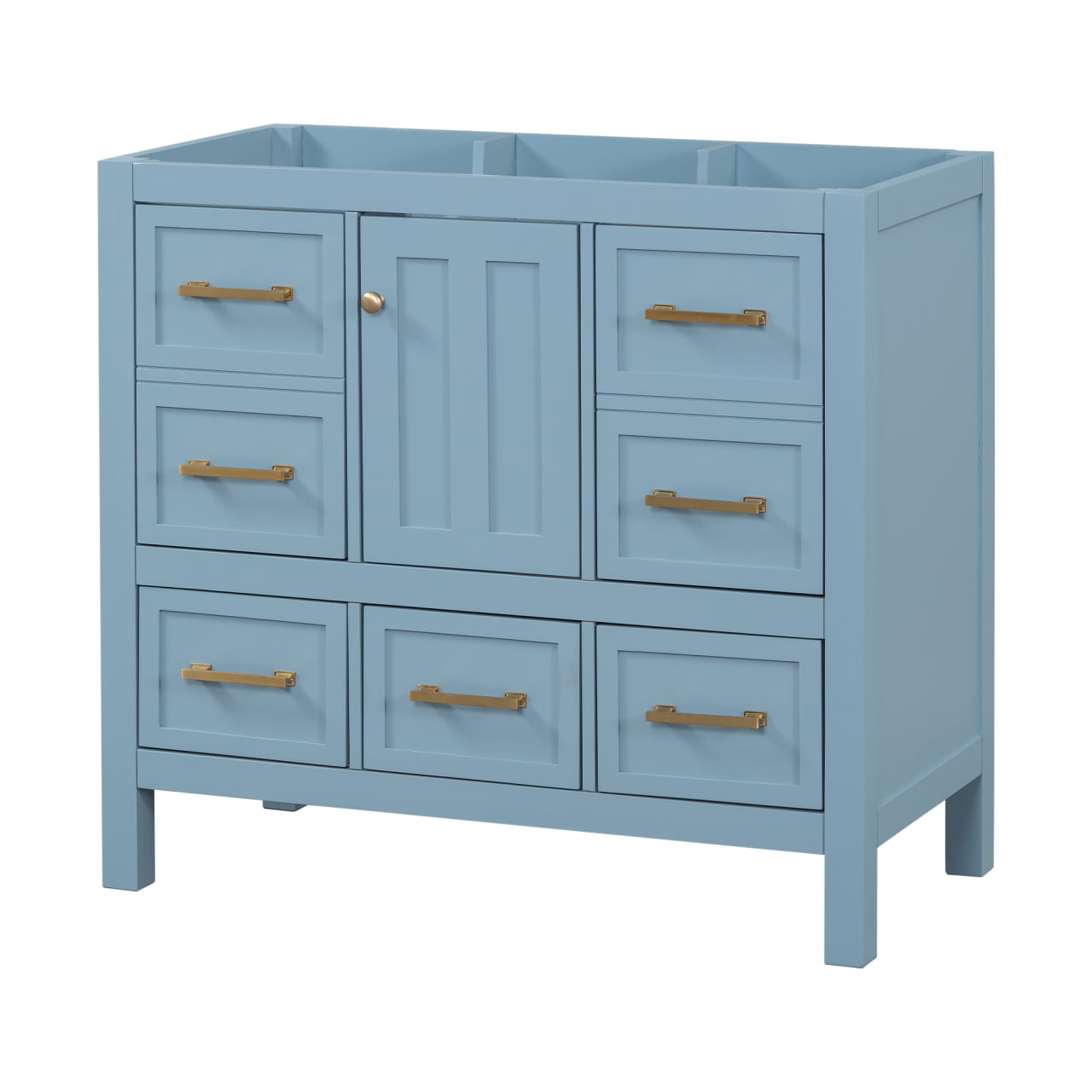 36'' Bathroom Vanity without Sink, Solid Wood Frame Bathroom Storage