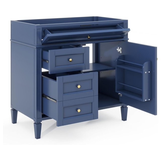 36" Bathroom Vanity without Sink, Standing Wooden Bathroom with