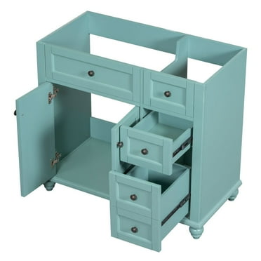 36'' Bathroom Vanity without Top Sink, Free Standing Vanity Set with 2 Drawers& Soft Closing Doors,Solid Wood Frame Bathroom Storage Cabinet (NOT INCLUDE BASIN SINK)