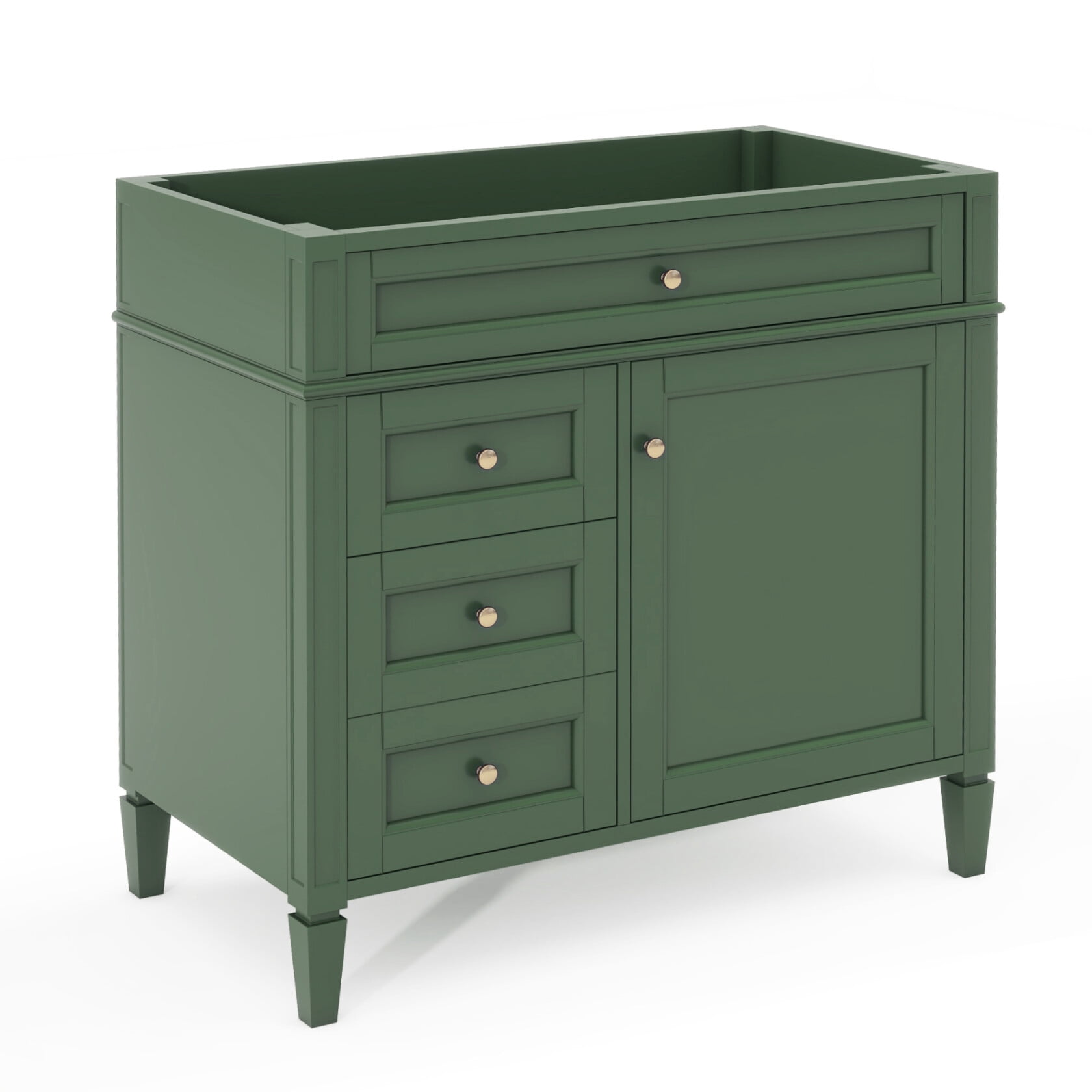 36'' Bathroom Vanity without Top Sink, Modern Bathroom Storage Cabinet with 2 Drawers and a Tip ...
