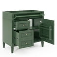 thumbnail image 1 of 36'' Bathroom Vanity without Top Sink, Modern Bathroom Storage Cabinet with 2 Drawers and a Tip-out Drawer, Solid Wood Frame, Green (NOT INCLUDE BASIN SINK), 1 of 7