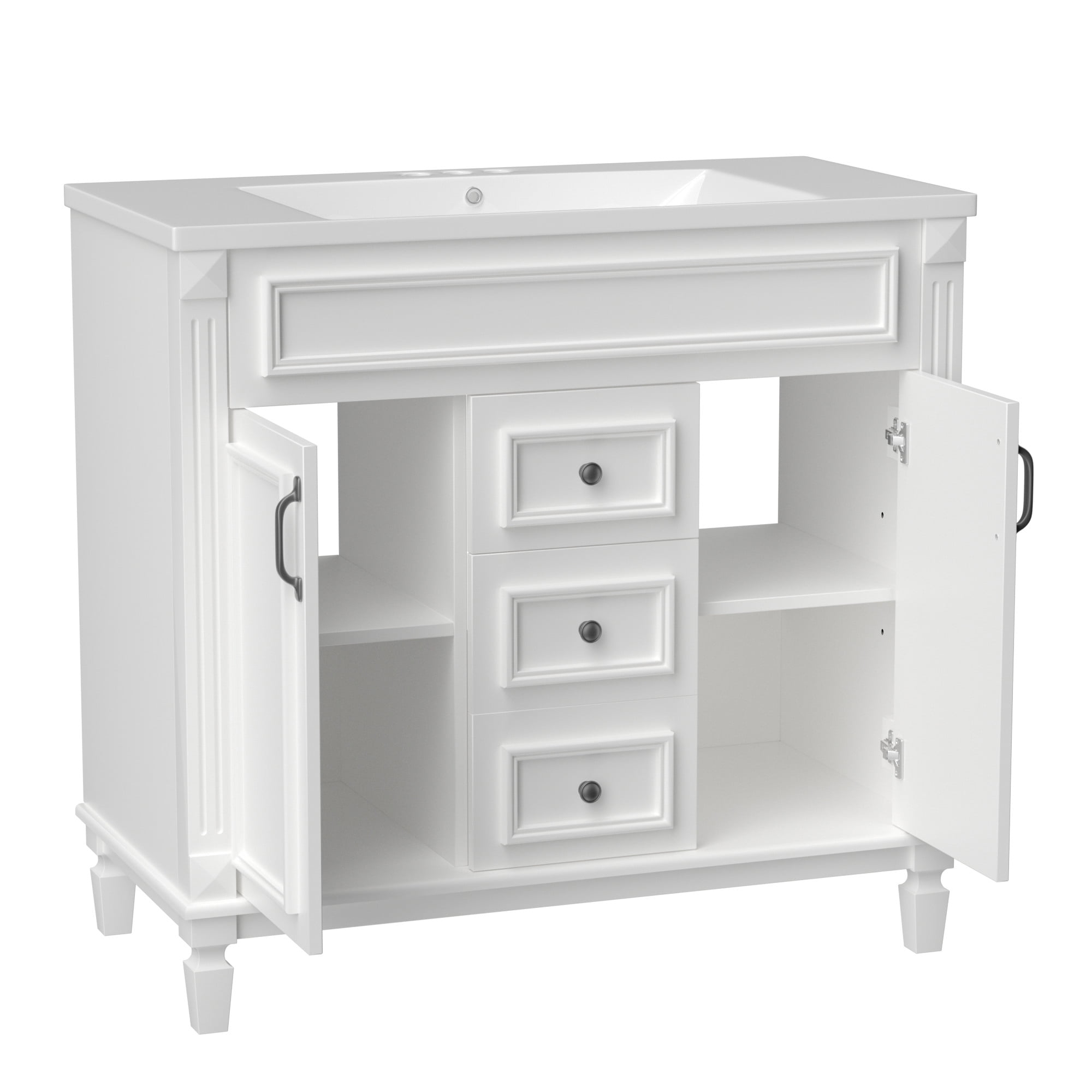 36'' Bathroom Vanity without Top Sink, Multi-functional Bathroom ...