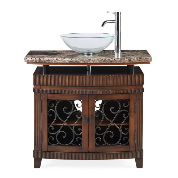 36" Benton Collection Unique Artturi Vessel Sink Bathroom Vanity Model