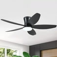 thumbnail image 1 of 36" Black Low Profile Ceiling Fan with Lights, Remote/APP Control, DC Reversible Motor, LED Dimmable Light, Flush Mount Ceiling Fan for Bedroom, Living Room, Indoor/Outdoor Patio Use, 1 of 13