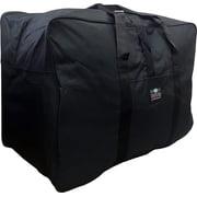 36 Black Polyester Square Jumbo Duffel Bag Travel Suitcase