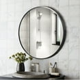 thumbnail image 1 of 36" Black Round Wall Mirror Modern Accent Mirror Wall Decor Circle Mirror Aluminum Alloy Frame Bathroom Wall Mounted Mirror, 1 of 7