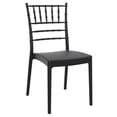 thumbnail image 1 of Luxury Commercial Living 36" Black Stackable Outdoor Patio Armless Dining Chair, 1 of 9